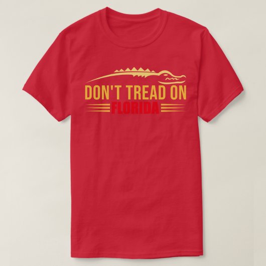 フロリダアリゲーターを踏み鳴らさない Tシャツ (デザイン正面)