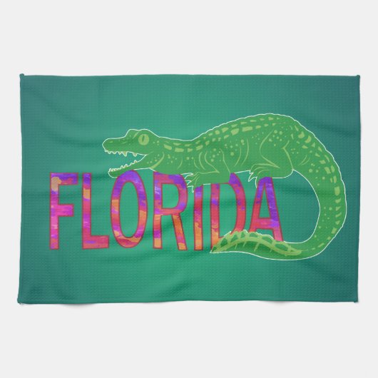 フロリダアリゲーター キッチンタオル (横)