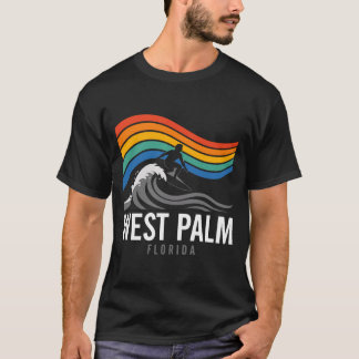 フロリダウェストパームビーチ サーフボード サーフィン メンズ Tシャツ