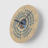 フロリダウエストコーストビーチ ラウンド壁時計 (傾斜)