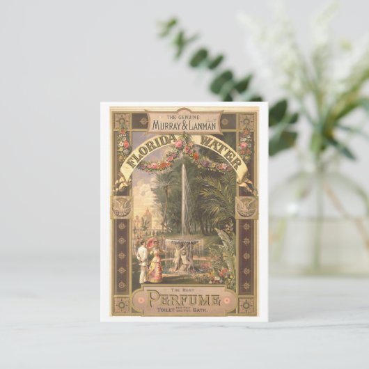 フロリダウォーター香水のヴィンテージ広告 ポストカード (スタンド正面)