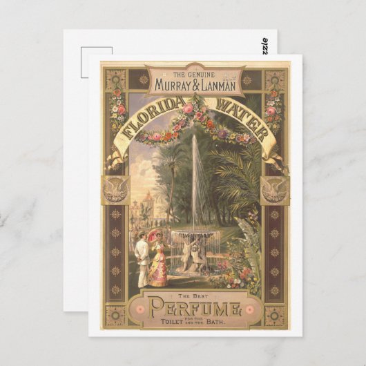 フロリダウォーター香水のヴィンテージ広告 ポストカード (正面/裏面)