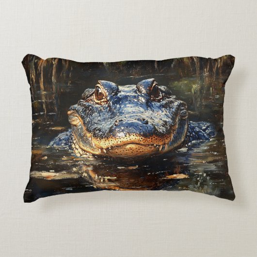 フロリダエバーグレーズの可愛いアニ絵を描ゲーター アクセントクッション (正面)