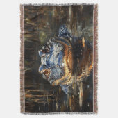 フロリダエバーグレーズの可愛いアニ絵を描ゲーター スローブランケット (正面縦)