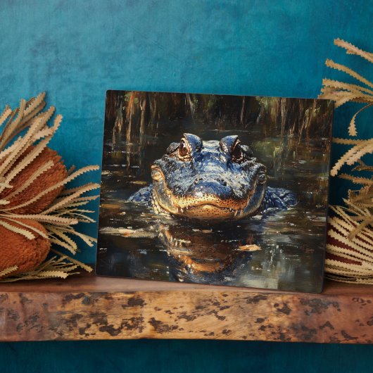 フロリダエバーグレーズの可愛いアニ絵を描ゲーター フォトプラーク (側面)