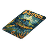 フロリダエバーグレーズアリゲーターヴィンテージ マグネット (左側)