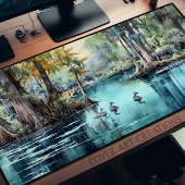 フロリダエバーグレーズスワンプ、水彩 デスクマット