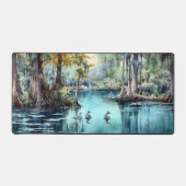 フロリダエバーグレーズスワンプ、水彩 デスクマット (正面)