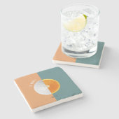 フロリダオレンジゴルフボール ストーンコースター (横)