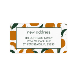 フロリダオレンジ新住所のお知らせ ラベル