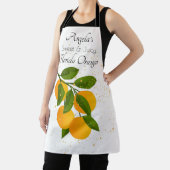 フロリダオレンジ柑橘類パターン(の模様が)ある実 エプロン (インサイチュ)