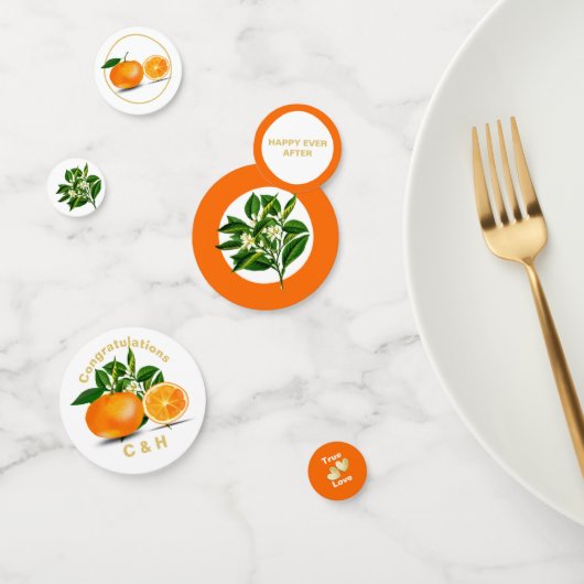 フロリダオレンジ&ブロッパーソナライズされたサム コンフェッティ (グループ)