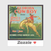 フロリダカウボーイブランドオレンジとグレープフルーツのラベル シール (シート)