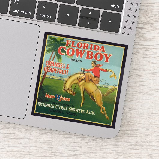 フロリダカウボーイブランドオレンジとグレープフルーツのラベル シール (詳細)