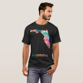 フロリダカラフル抽象芸術 Tシャツ (正面フル)