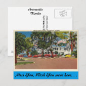 フロリダガイネスビルホワイトハウスホテル ポストカード (正面/裏面)