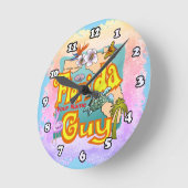 フロリダガイ ラウンド壁時計 (傾斜)