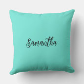 フロリダガールピンクブルーサンセットウォーターカラー クッション (裏面)