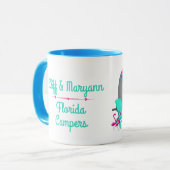 フロリダキャンパーパーソナライズされたトラベルトレーラーイメージ マグカップ (正面左)