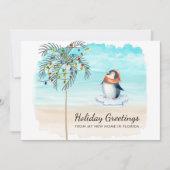 フロリダキュートペンギンビーチシーンホリデイに移動 案内状 (正面)