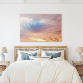 フロリダキーズの鮮やかな夕焼けの雲の風景 キャンバスプリント