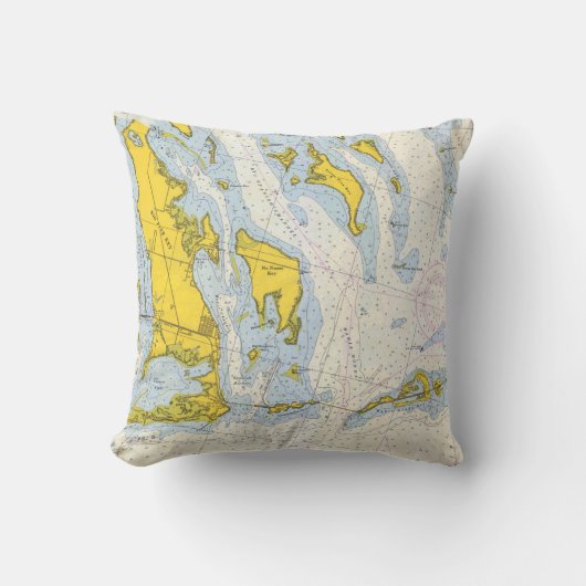 フロリダキーズ航海地図 クッション (正面)