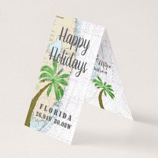 フロリダギフトからのハッピーホリデー航海のラベル (正面)
