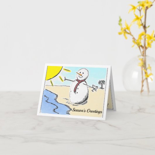 フロリダクリスマスカードからのシーズンの挨拶 カード (黄色い花)