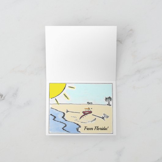 フロリダクリスマスカードからのシーズンの挨拶 カード (内部)