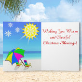 フロリダクリスマスカードパームツリーオンビーチ シーズンカード