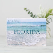 フロリダクリスマスカード |ビーチをテーマにしたホリデーカード シーズンカード (スタンド正面)