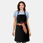 フロリダクリスマスハットアントラーレッドノーズトナカイ エプロン (着用した状態)