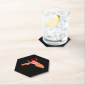 フロリダクリスマスハットアントラーレッドノーズトナカイ ペーパーコースター (インサイチュ)