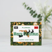 フロリダクリスマスプレートパーソナライズ シーズンポストカード (スタンド正面)