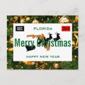 フロリダクリスマスプレートパーソナライズ シーズンポストカード (正面)