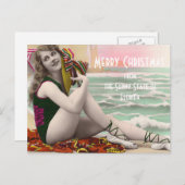 フロリダクリスマス過去の入浴美しい シーズンポストカード (正面/裏面)