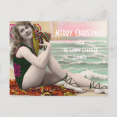 フロリダクリスマス過去の入浴美しい シーズンポストカード (正面)