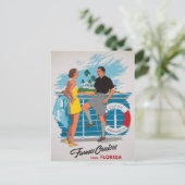 フロリダクルーズがヴィンテージのポスターを復元 ポストカード (スタンド正面)