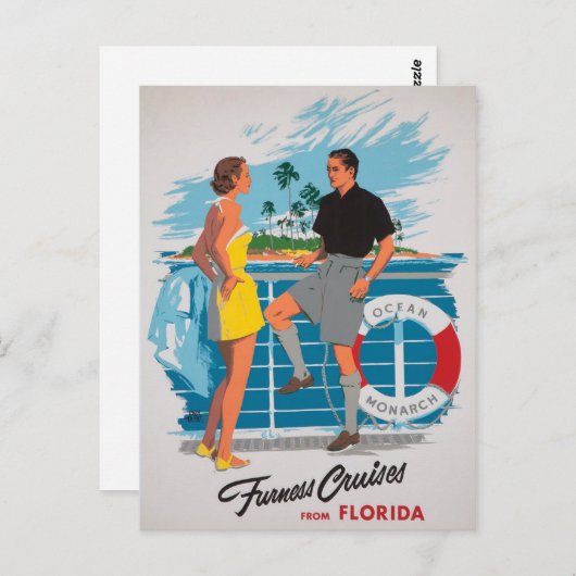 フロリダクルーズがヴィンテージのポスターを復元 ポストカード (正面/裏面)