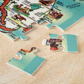 フロリダグリーティングマップ8x10ジグソーパズル ジグソーパズル (側面)