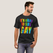 フロリダゲイゲイステイLgbtqと言っても誇りを持ったいい Tシャツ (正面フル)