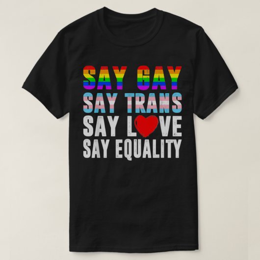 フロリダゲイセイゲイセイTrans Stay 誇りを持った LGBTQゲイ Tシャツ (デザイン正面)