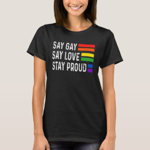 フロリダゲイセーゲイセー愛ステイ誇りを持ったLgbtqゲイ Tシャツ