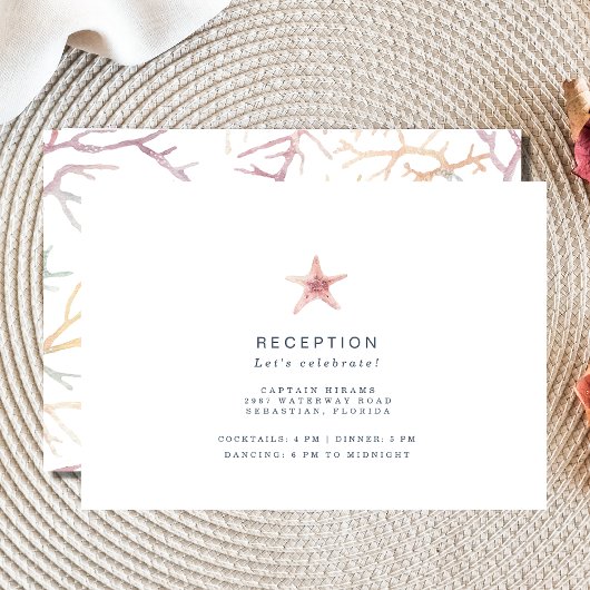 フロリダコーストビーチウォーター色披露宴結婚ズ エンクロージャーカード