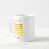 フロリダコーヒーマグのかわいい夕日 コーヒーマグカップ (正面左)