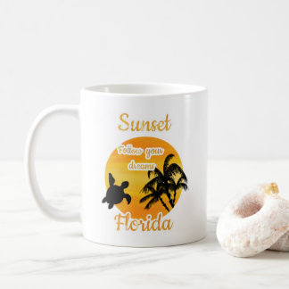 フロリダコーヒーマグのかわいい夕日 コーヒーマグカップ
