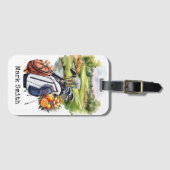 フロリダゴルファー用ゴルフオレンジテーマ ラゲッジタグ (正面横)