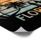 フロリダサマービーチヴィンテージサンセット ポスター (角)