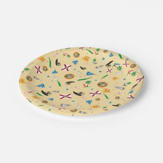 フロリダサンシャイステート有名な項目 ペーパープレート (アングル)