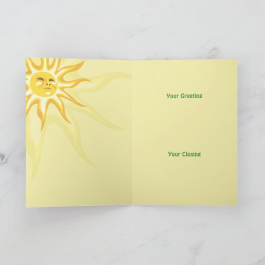 フロリダサンシャイン&オレンジのグリーティングカード カード (内部)